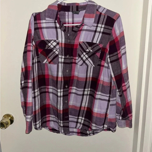 Eddie Bauer flannel size large petite - Picture 1 of 5
